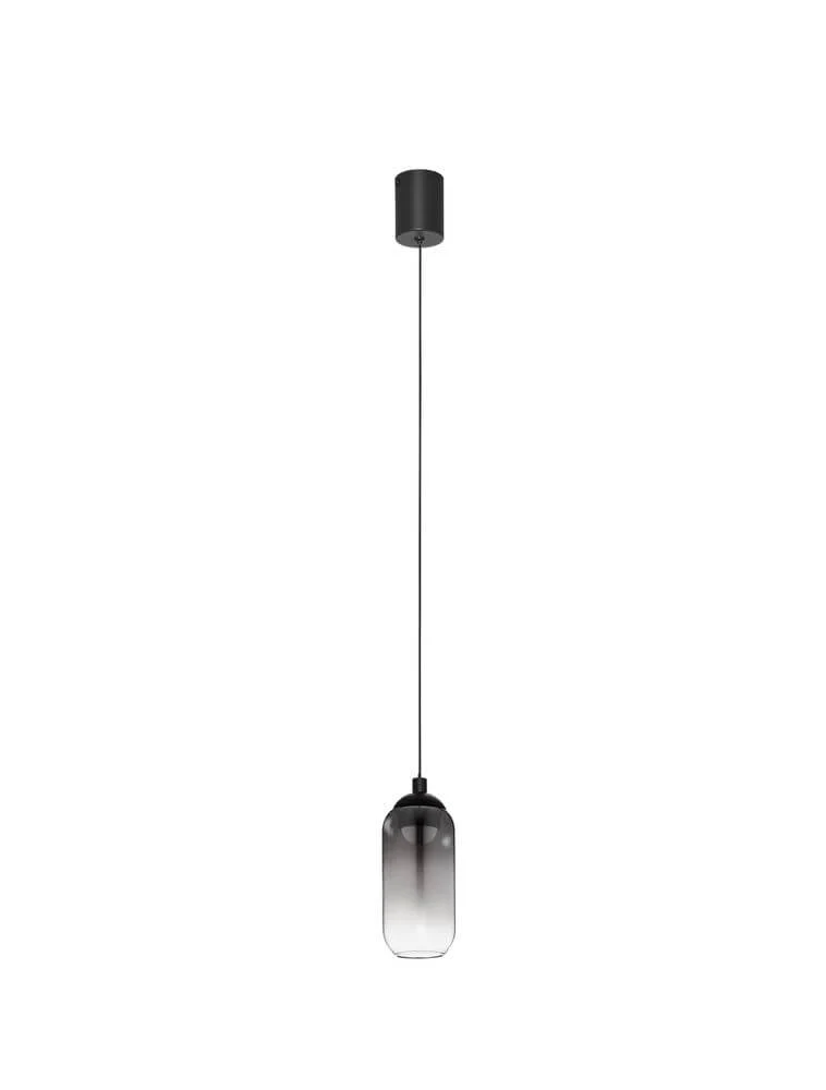 Kita LED Pendelleuchte Ø 7cm 3000K Schwarz, Rauch