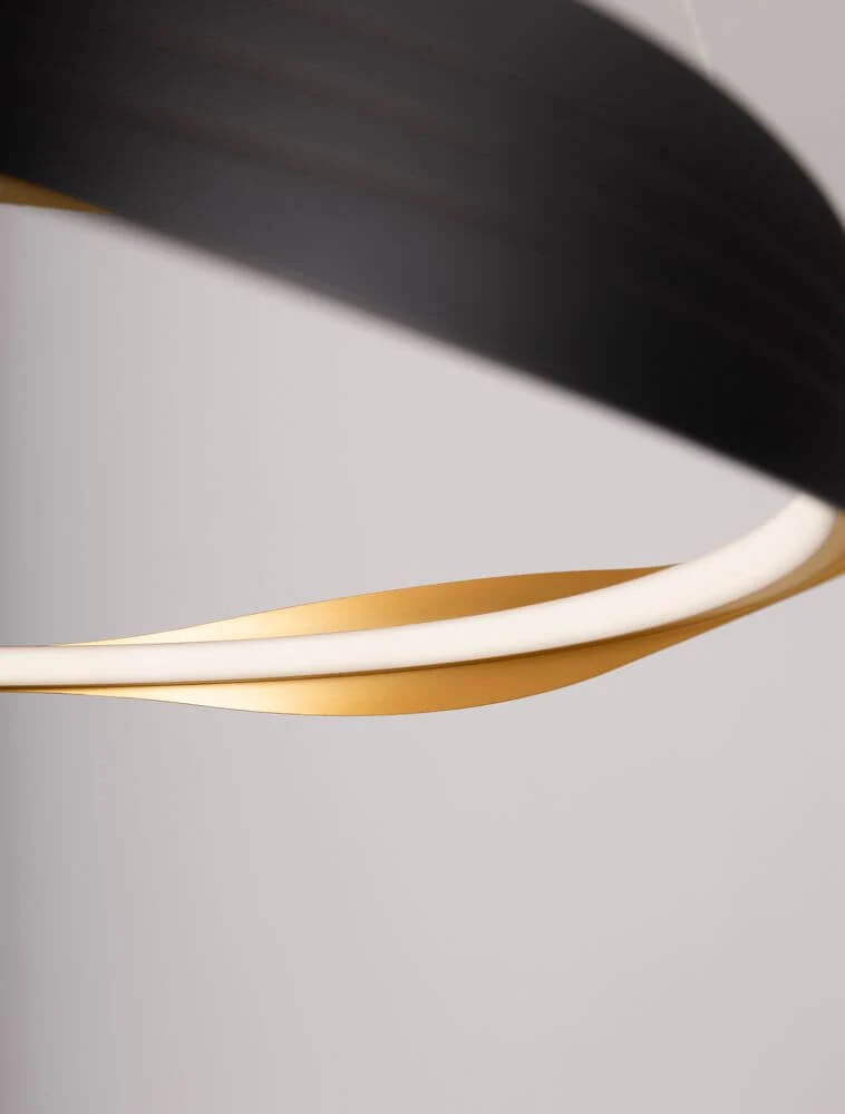 Dobi LED Pendelleuchte 2700, 5000K Schwarz, Gold