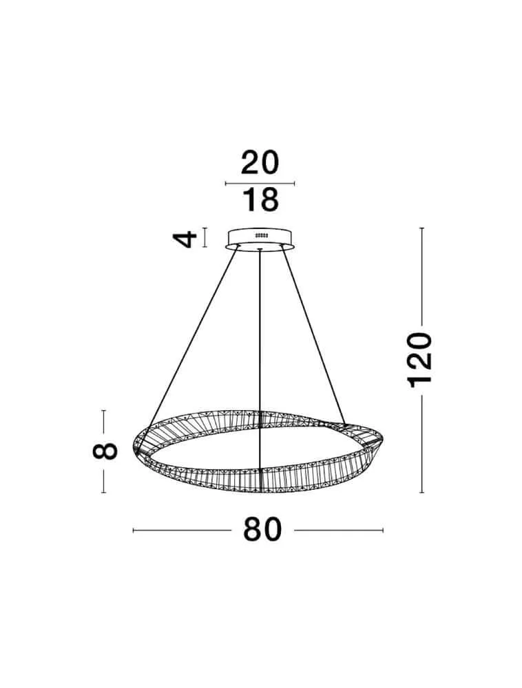 Aurelia LED Pendelleuchte Ø 80cm 3500K