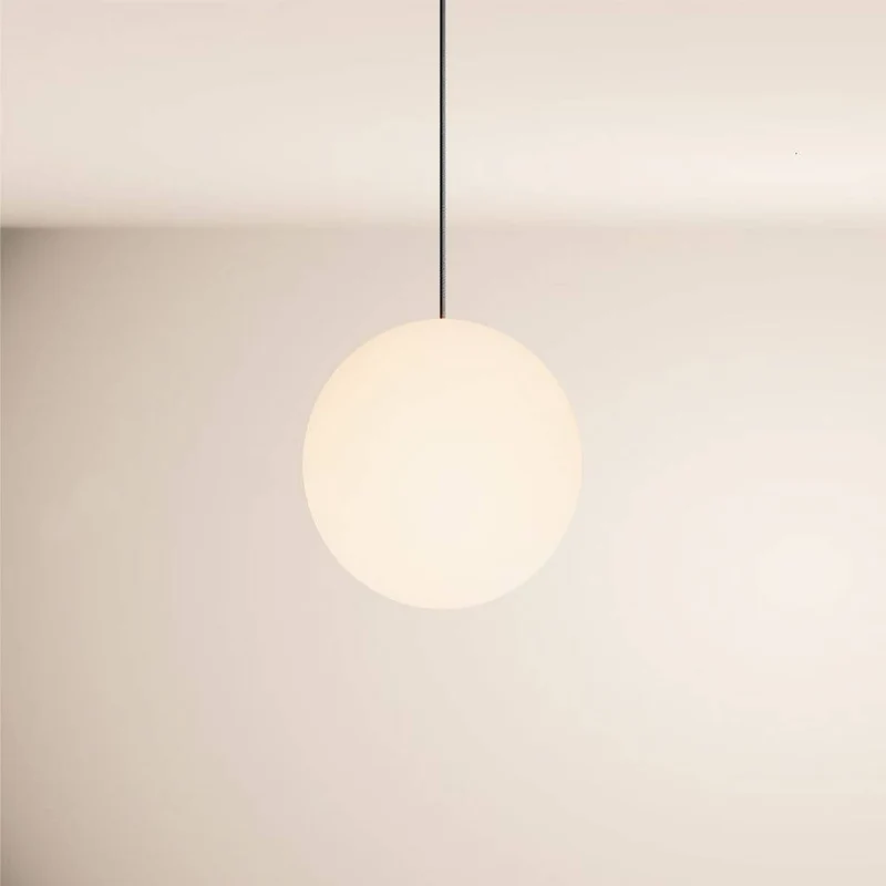 s.luce Orb Glaskugel Hängelampe 150cm Aufhängung Schwarz