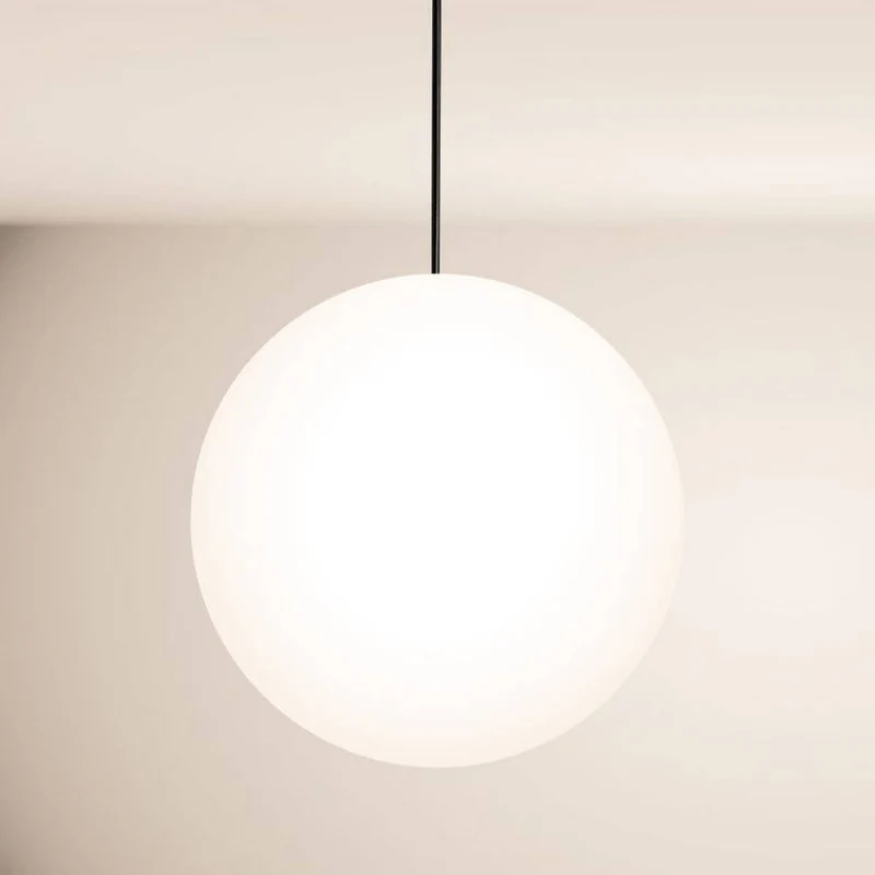 s.luce Orb Glaskugel Hängelampe 150cm Aufhängung Schwarz