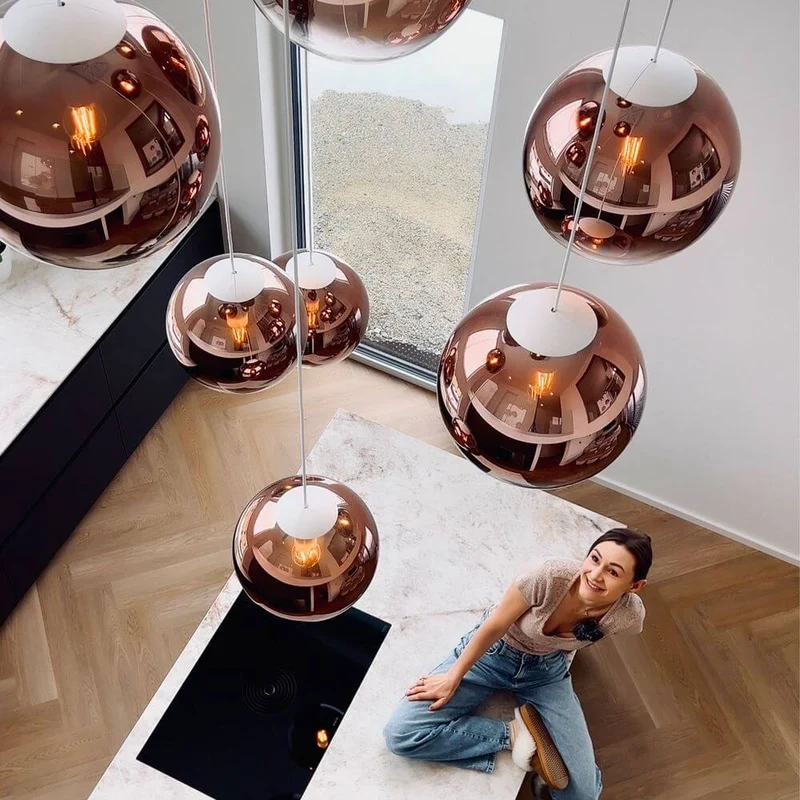 s.luce Orb Glaskugel Pendelleuchte Aufhängung 150cm Weiß