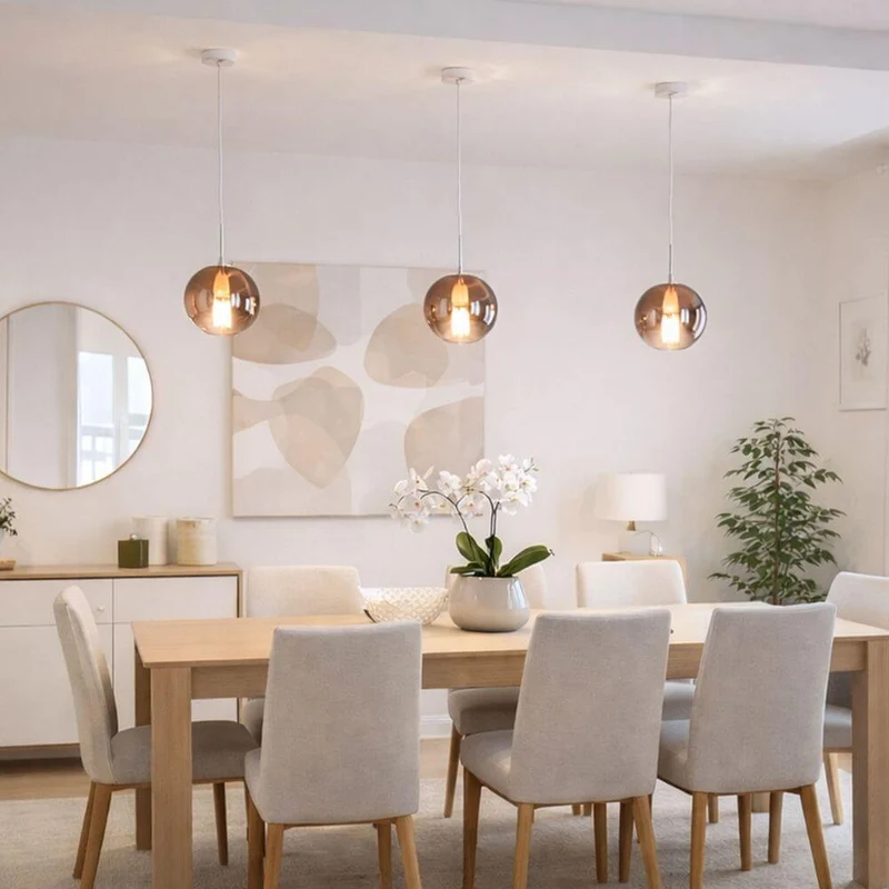 s.luce Orb Glaskugel Pendelleuchte Aufhängung 150cm Weiß