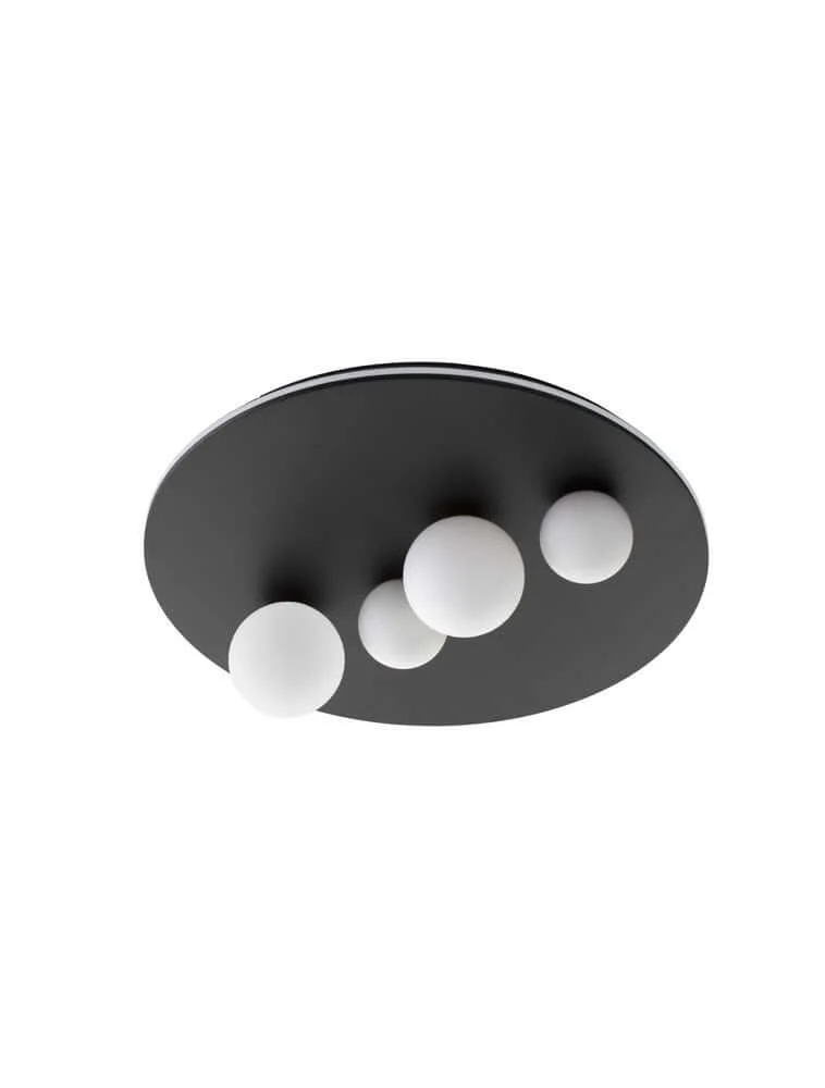 Velna LED Deckenleuchte 4-flammig Ø 62,2cm 3000K Schwarz
