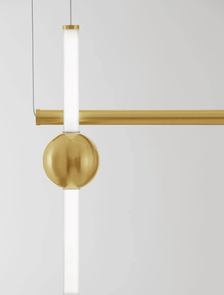 Neutron LED Pendelleuchte 3-flammig 3000K Gold