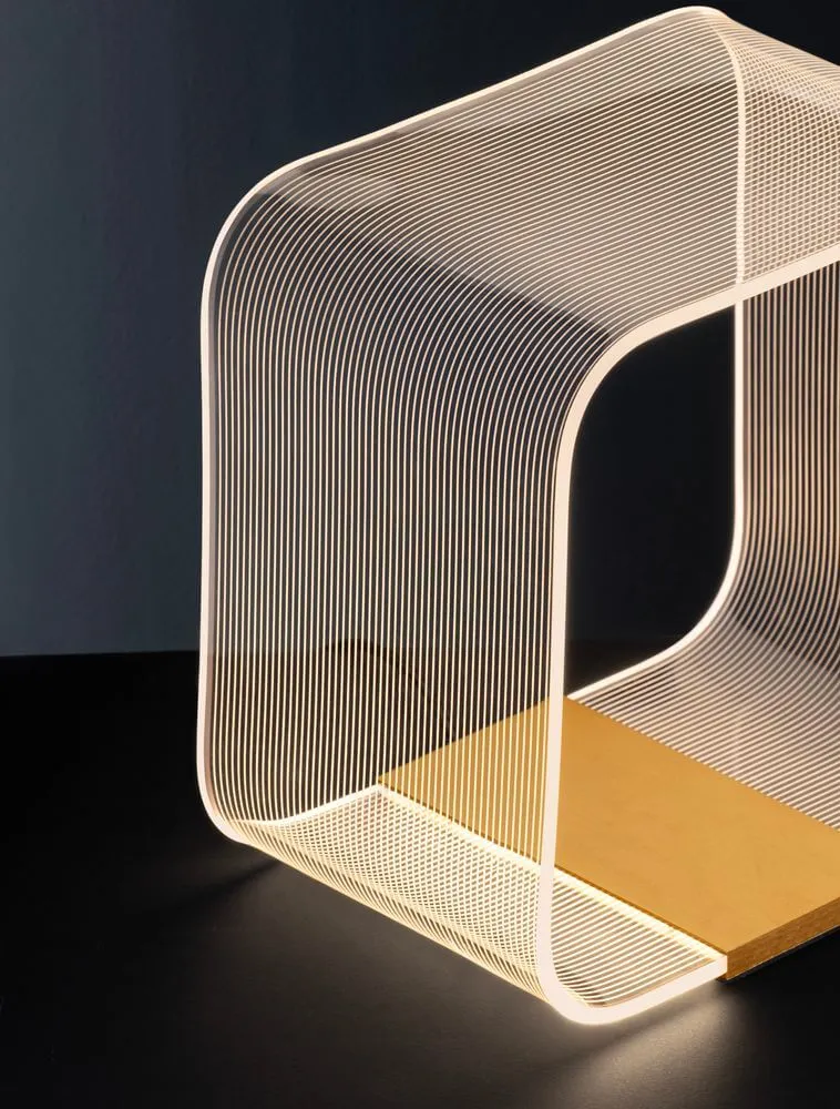 Valentin LED Tischleuchte Quadratisch 3000K Gold