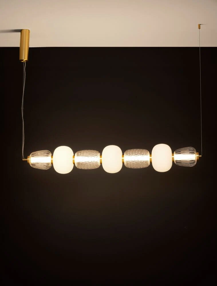 Movil LED Pendelleuchte 7-flammig 3000K Gold