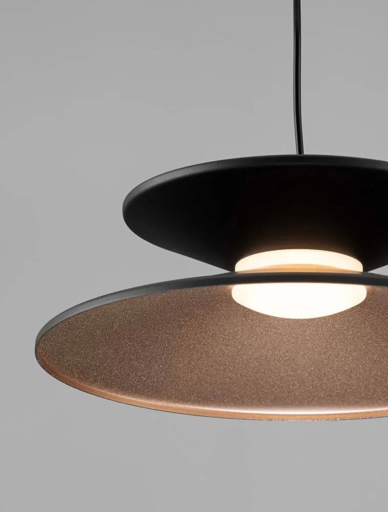 Morfi Pendelleuchte Ø 20cm 3000K Schwarz, Gold