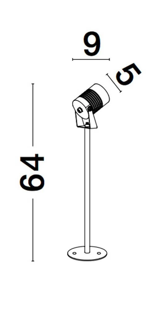Fend LED Außenwandleuchte Poller 3000K Schwarz IP65