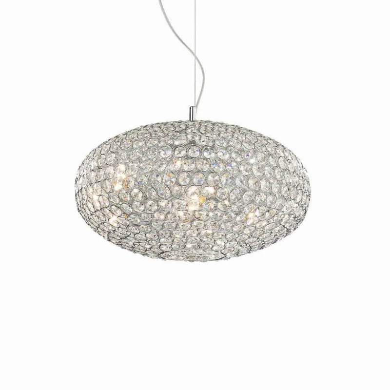 Kristall-Pendelleuchte Orion SP8 Ø50cm Chrom