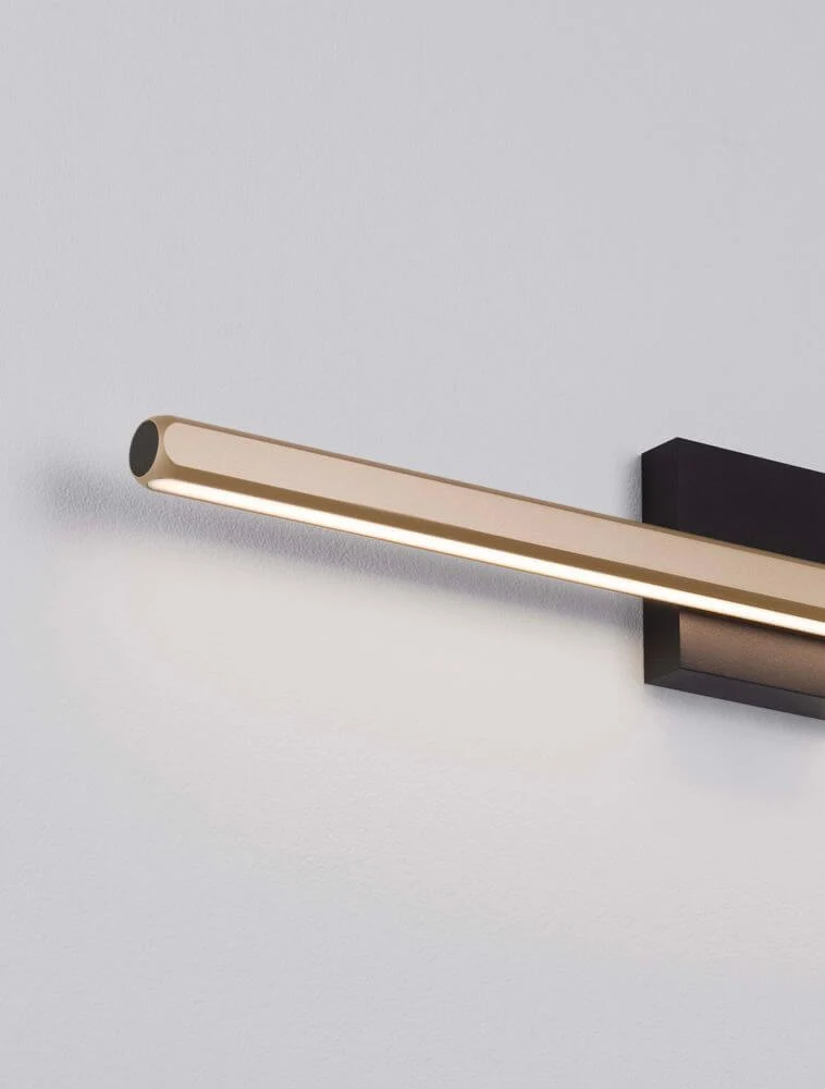 Lios LED Wandleuchte 3000K Schwarz, Braun