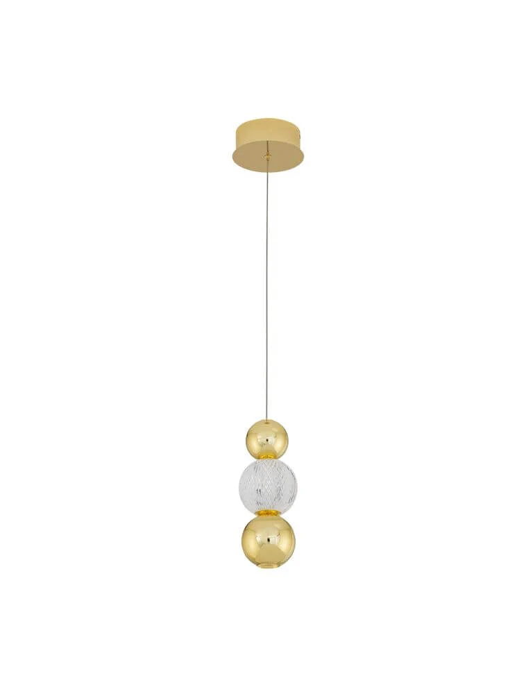 Brille LED Pendelleuchte Ø 14cm 3200K Gold