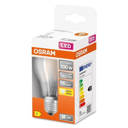 OSRAM Retrofit Classic A LED Lampe matt (ex 100W) 10W / 2700K Warmweiß E27