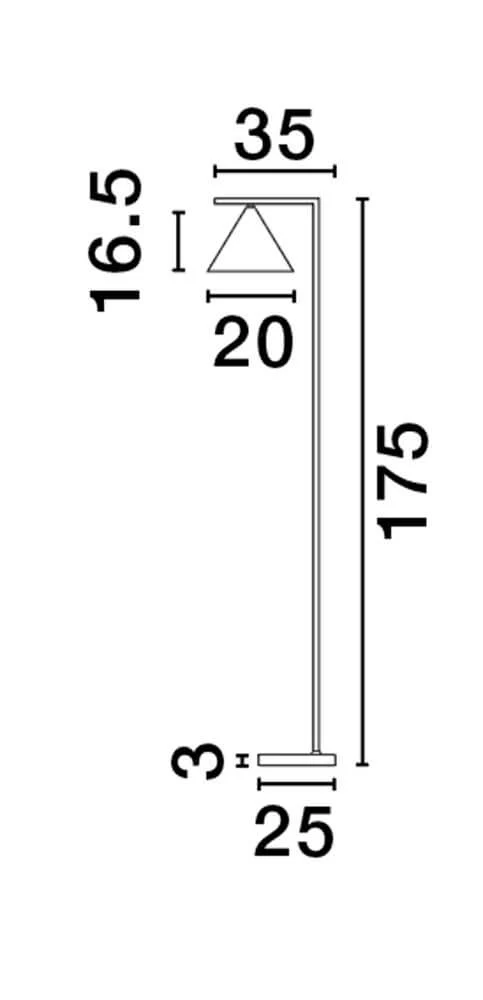 Sway Stehlampe Gold, Weiß