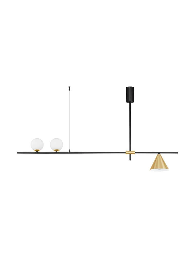 Sway Pendelleuchte Gold, Weiß, Schwarz
