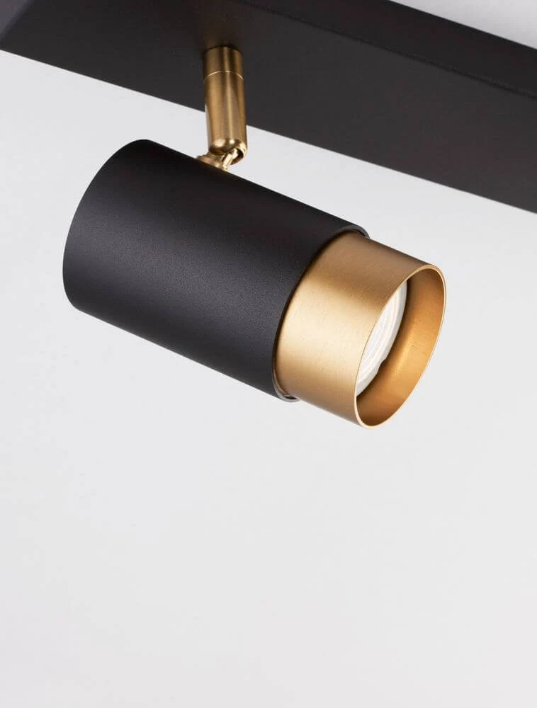 Pogno Deckenleuchte 2-flammig Schwarz, Gold