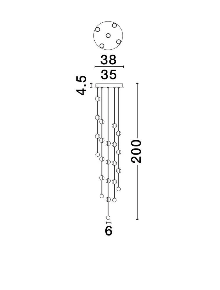 Alcinoe LED Pendelleuchte Ø 38cm