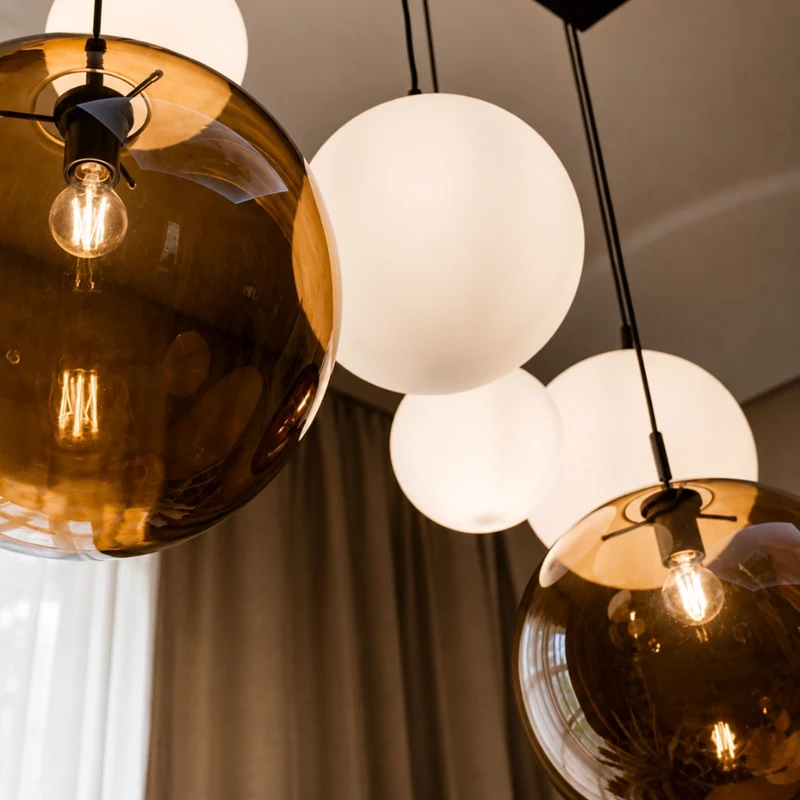 s.luce Orb 5-flammige Esstischlampe 2-reihig 160cm