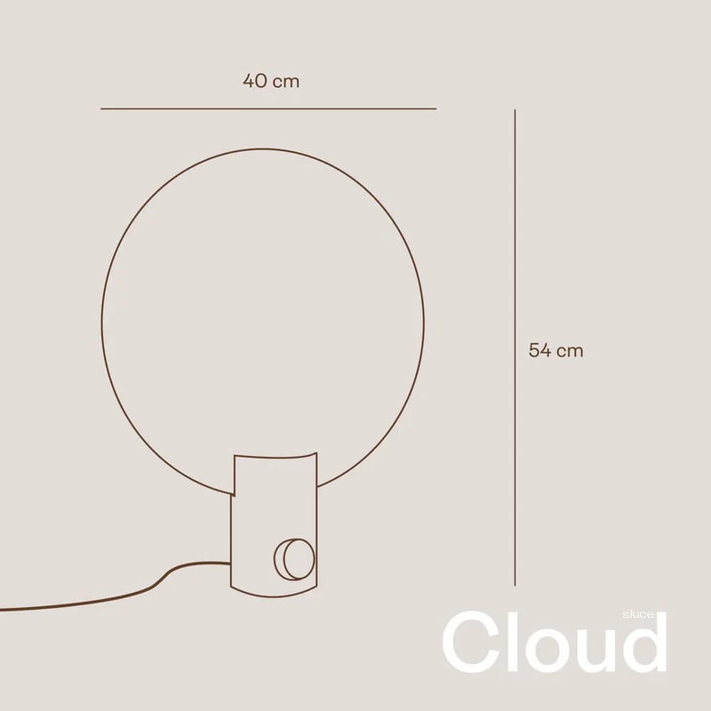 s.luce Cloud Tischleuchte mit Drehschalter