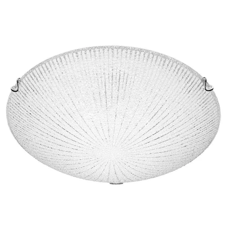 Shell Deckenlampe Chrom Glas Ø 30cm