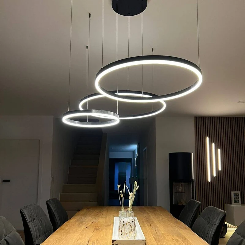 s.luce LED Ring Pendelleuchte 3-flammig Exzentrisch