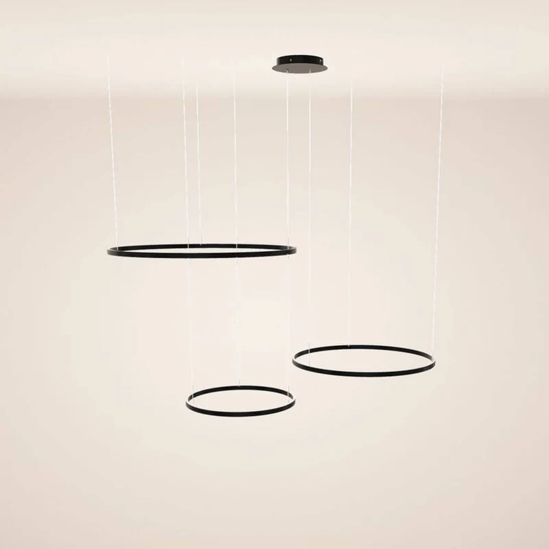 s.luce LED Ring Pendelleuchte 3-flammig Exzentrisch