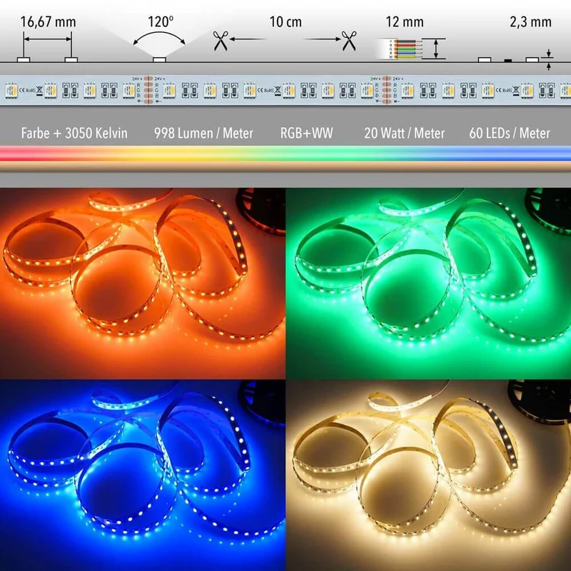 5m LED Lichtband 24V auf Wunsch