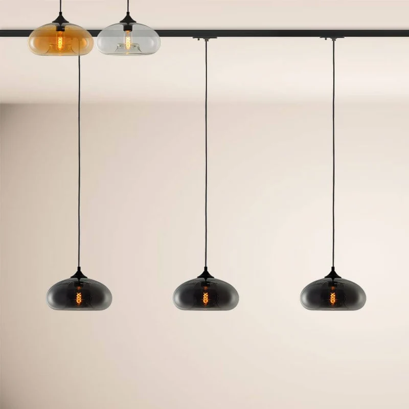 s.luce Cruet Low Esstisch-Pendelleuchte 1-Phasen-Schiene Endeinspeiser
