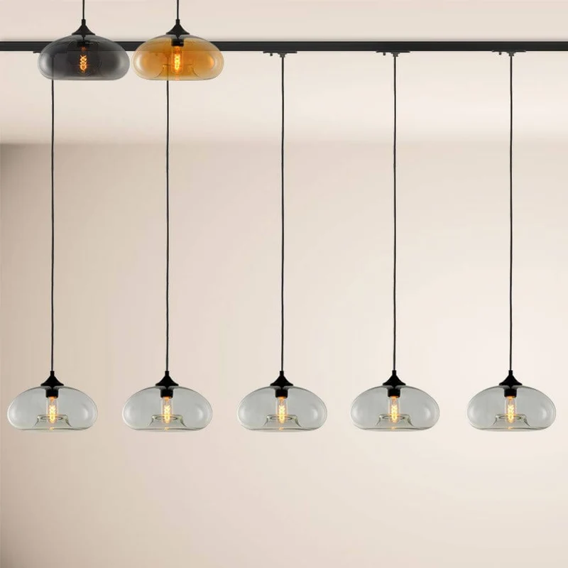 s.luce Cruet Low Esstisch-Pendelleuchte 1-Phasen-Schiene Endeinspeiser