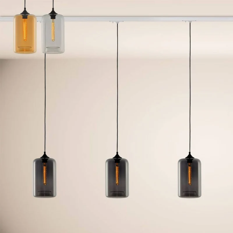 s.luce Cruet Up Esstisch-Pendellampe 1-Phasen-Schiene Endeinspeiser