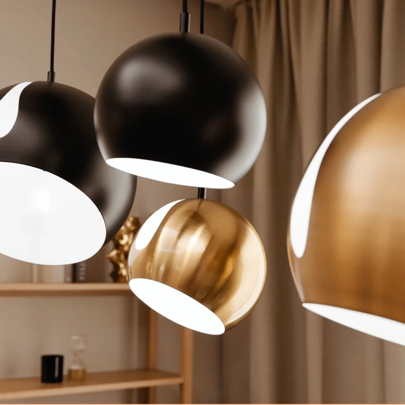 s.luce Ball Esstisch-Pendelleuchte drehbarer Schirm Ø 20cm 160cm Baldachin