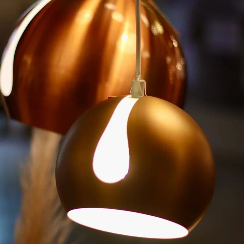 s.luce Ball Esstisch-Pendelleuchte drehbarer Schirm Ø 20cm 160cm Baldachin