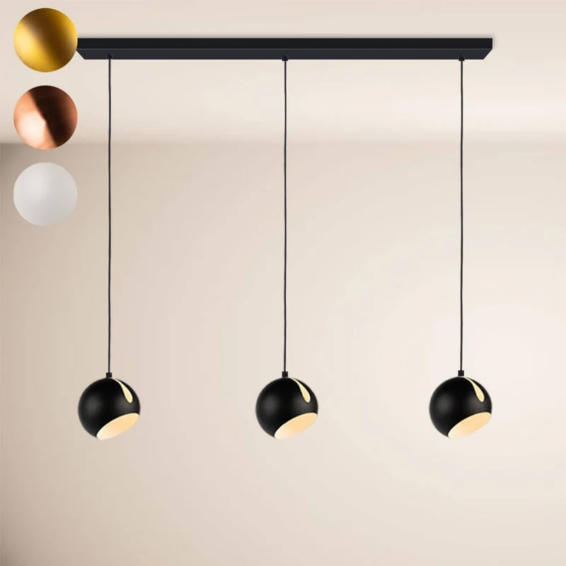 s.luce Ball Esstisch-Pendelleuchte drehbarer Schirm Ø 20cm 160cm Baldachin