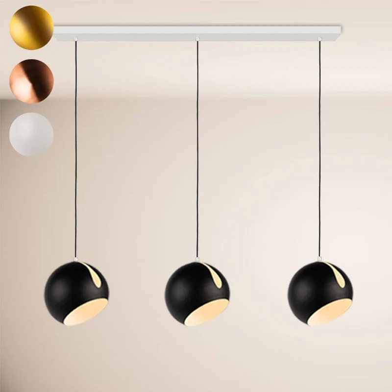 s.luce Ball Esstisch-Hängelampe Ø 30cm drehbarer Schirm 120cm