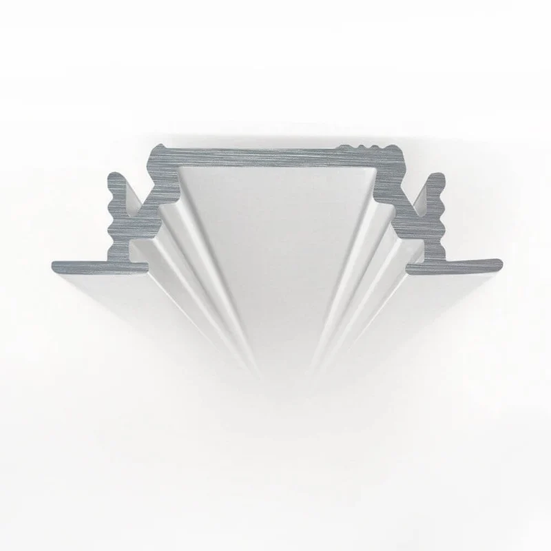 Einbauprofil flach 200cm Weiß ohne Abdeckung für LED-Strips