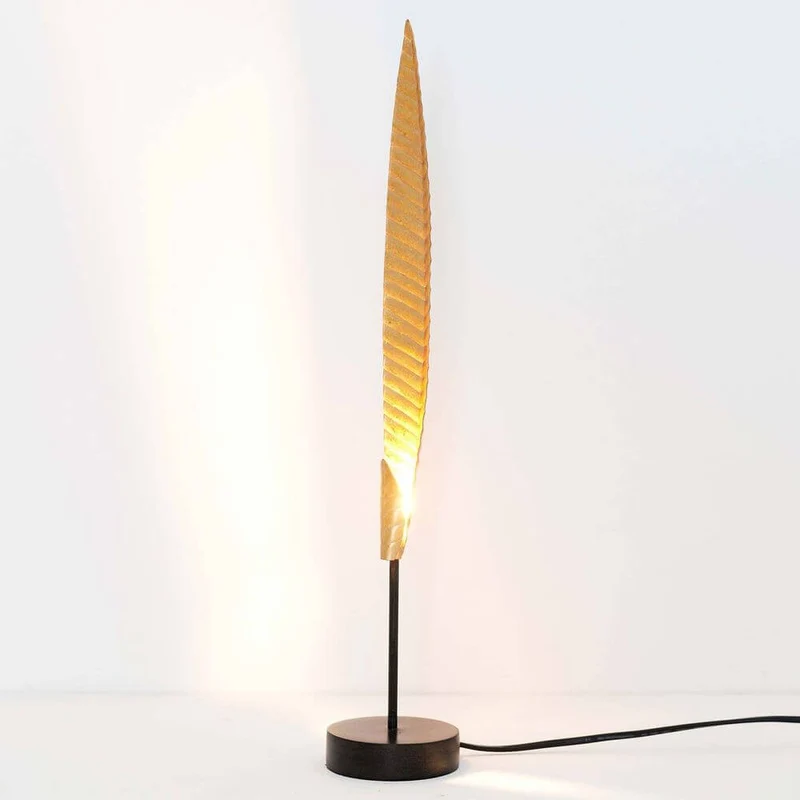 Tischleuchte Penna Eisen Gold-Braun-Schwarz