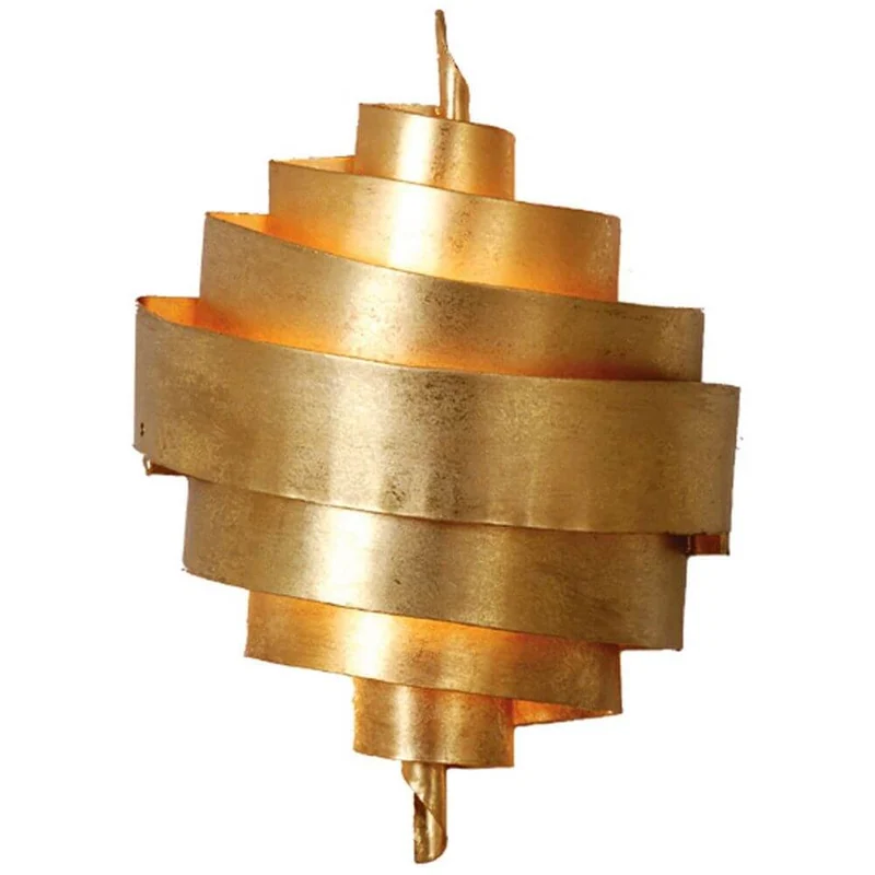 Wandleuchte Banderole Eisen Gold