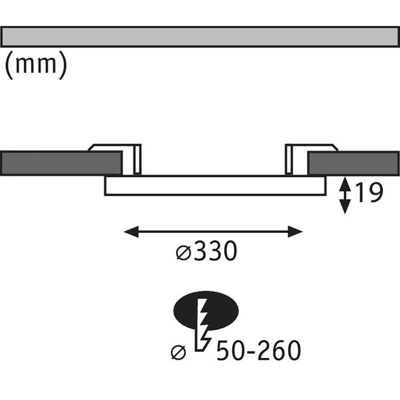 LED Einbaupanel 2 in 1 Wand- & Deckenleuchte Ø 30cm Weiß
