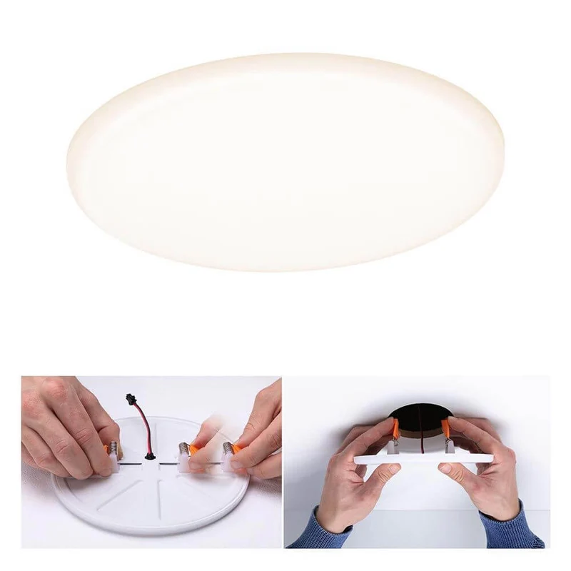 VariFit LED Einbaupanel Veluna Ø 21,5cm Weiß CCT-Switch Klar