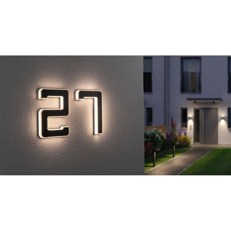 Solar LED Hausnummernleuchte Nummer 7