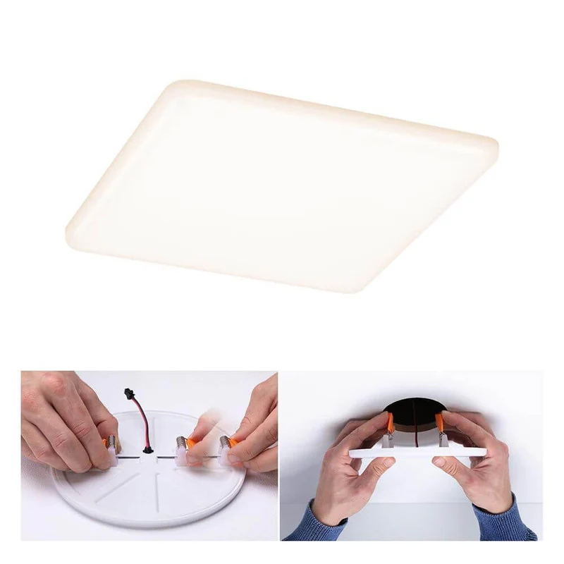 VariFit Veluna LED Einbaupanel CCT-Switch Eckig Weiß, Klar