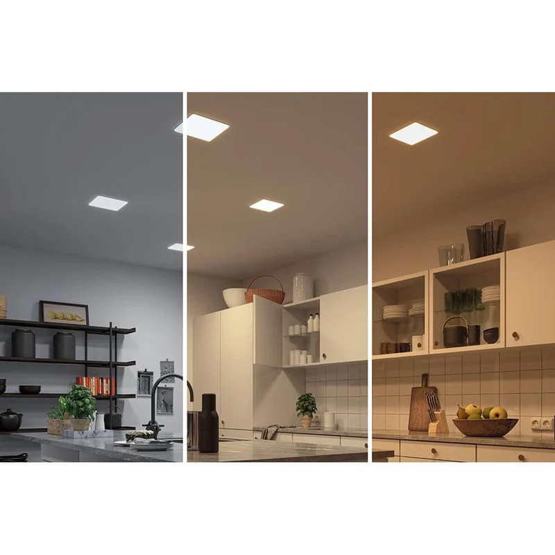 VariFit Veluna LED Einbaupanel CCT-Switch Eckig Weiß, Klar