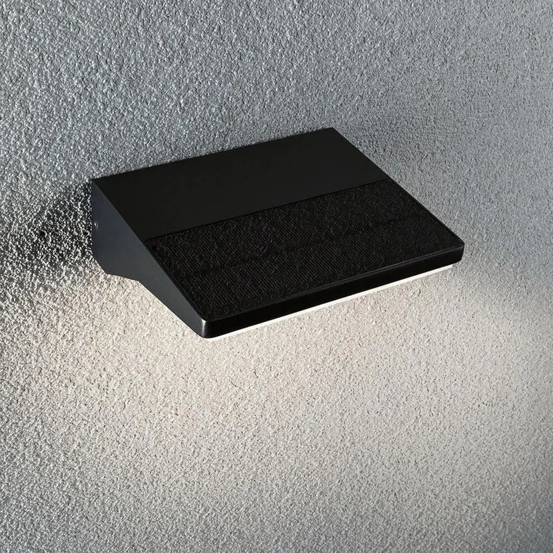 Solar LED Außenwandleuchte Ronas mit Sensor Dunkelgrau
