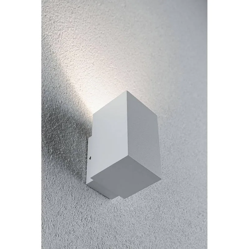 LED Außenwandleuchte Flame Weiß, Metall