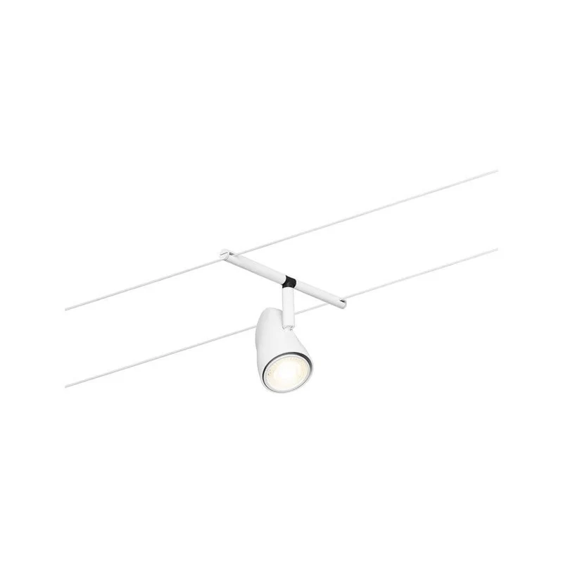 CorDuo Seilsystem Cup Einzelspot Weiß-Matt, Chrom