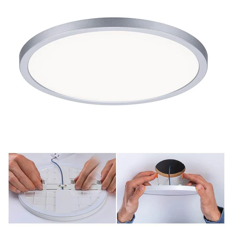 VariFit Areo LED Einbaupanel Ø 23cm mit 3-Stufen-Dimmer Chrom-Matt