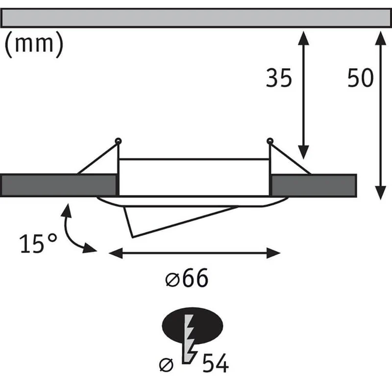 LED Einbauleuchte Nova Mini Basis-Set schwenkbar Rund 66mm Weiß