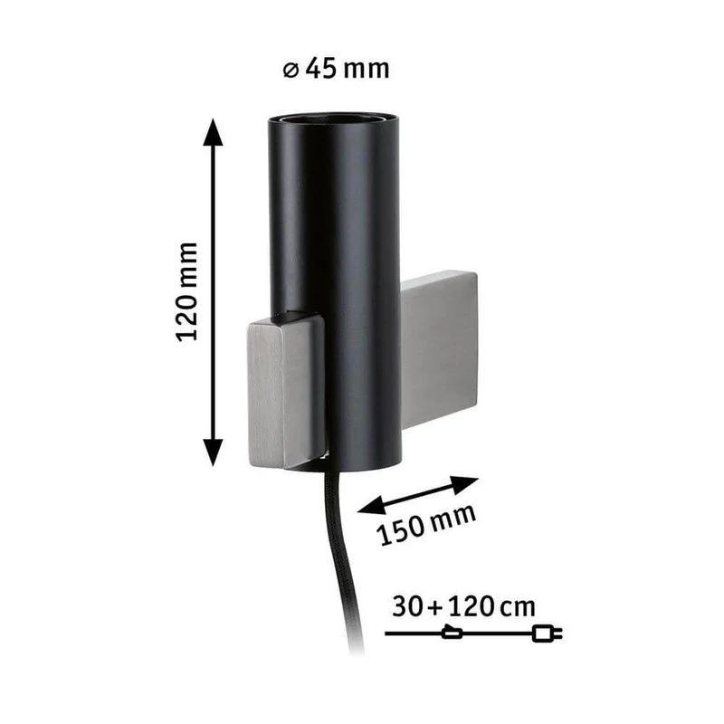 Neordic Wandleuchte Aik Dimmbar Schwarz