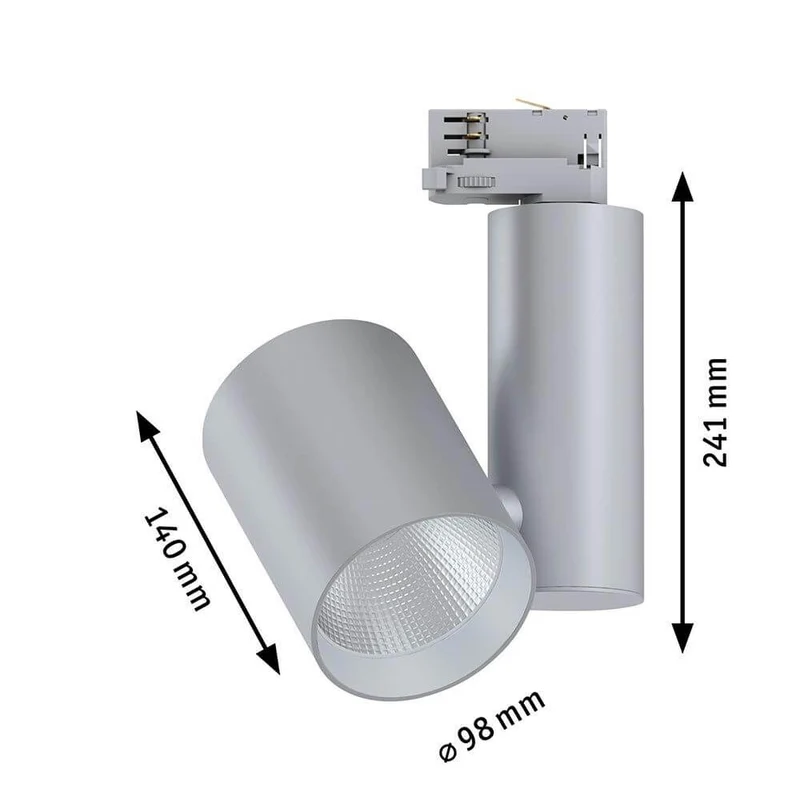 ProRail3 LED Schienenspot Zeuz 9° Dimmbar Silber