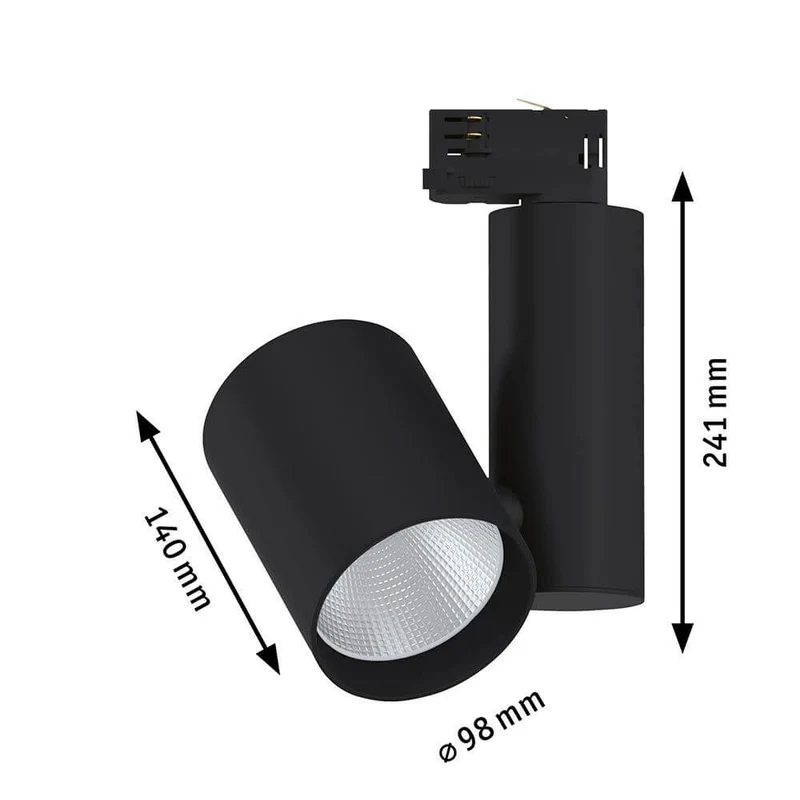 ProRail3 LED Schienenspot Zeuz 9° Schwarz Dimmbar